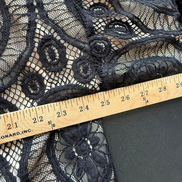Vintage Inspired Sz L Black Lace Kimono Whimsigoth Witchy Boho Chic Cardigan - Picture 3 of 9